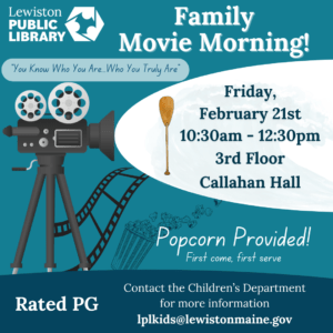 Graphic for Family Movie Morning program.