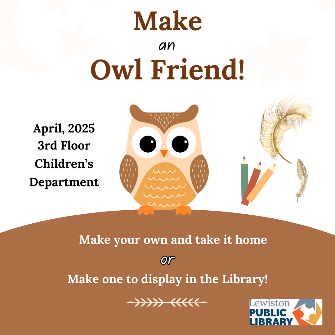 Graphic for Make an Owl Friend program.
