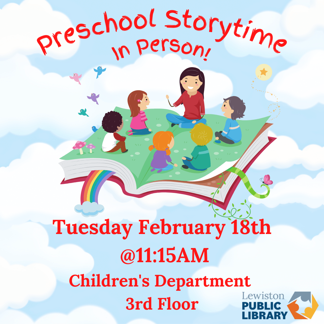 Graphic for Preschool Storytime program.