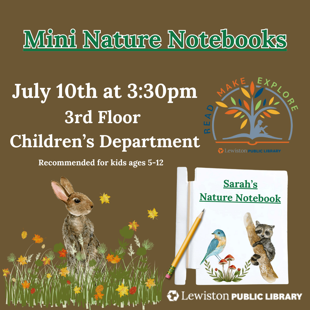 Graphic for Mini Nature Notebooks for Kids program.