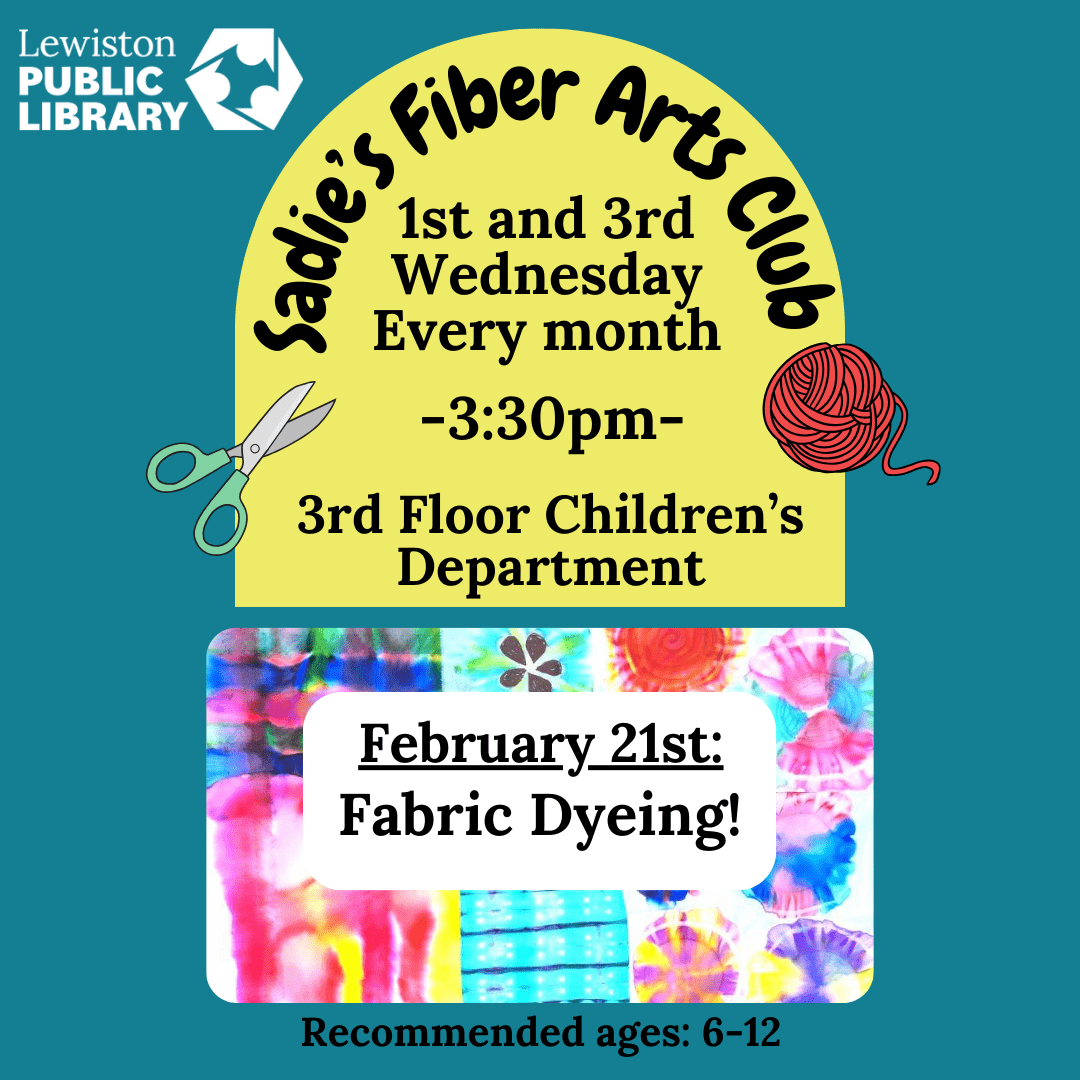 Graphic for Sadie's Fiber Arts Club: Ink-Dyeing Fabric